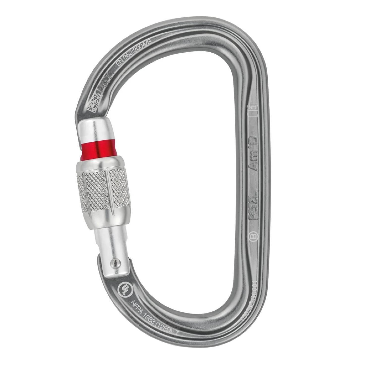 PETZL AM'D TWIST LOCK MOSCHETTONE CON GHIERA FORMA A D
