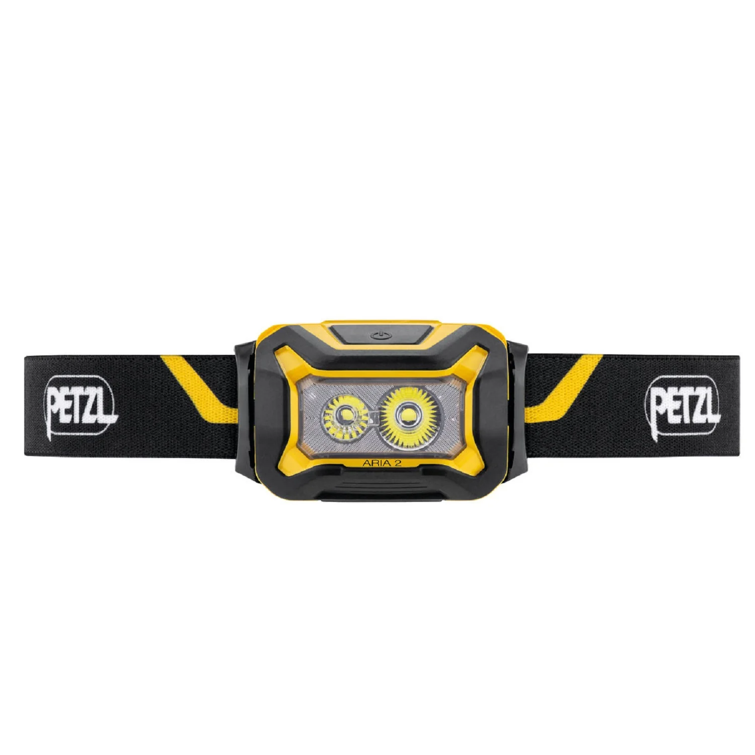 PETZL ARIA 2 Lampada frontale 450 lumen compatta, robusta e impermeabile - Black/Yellow - Image 2