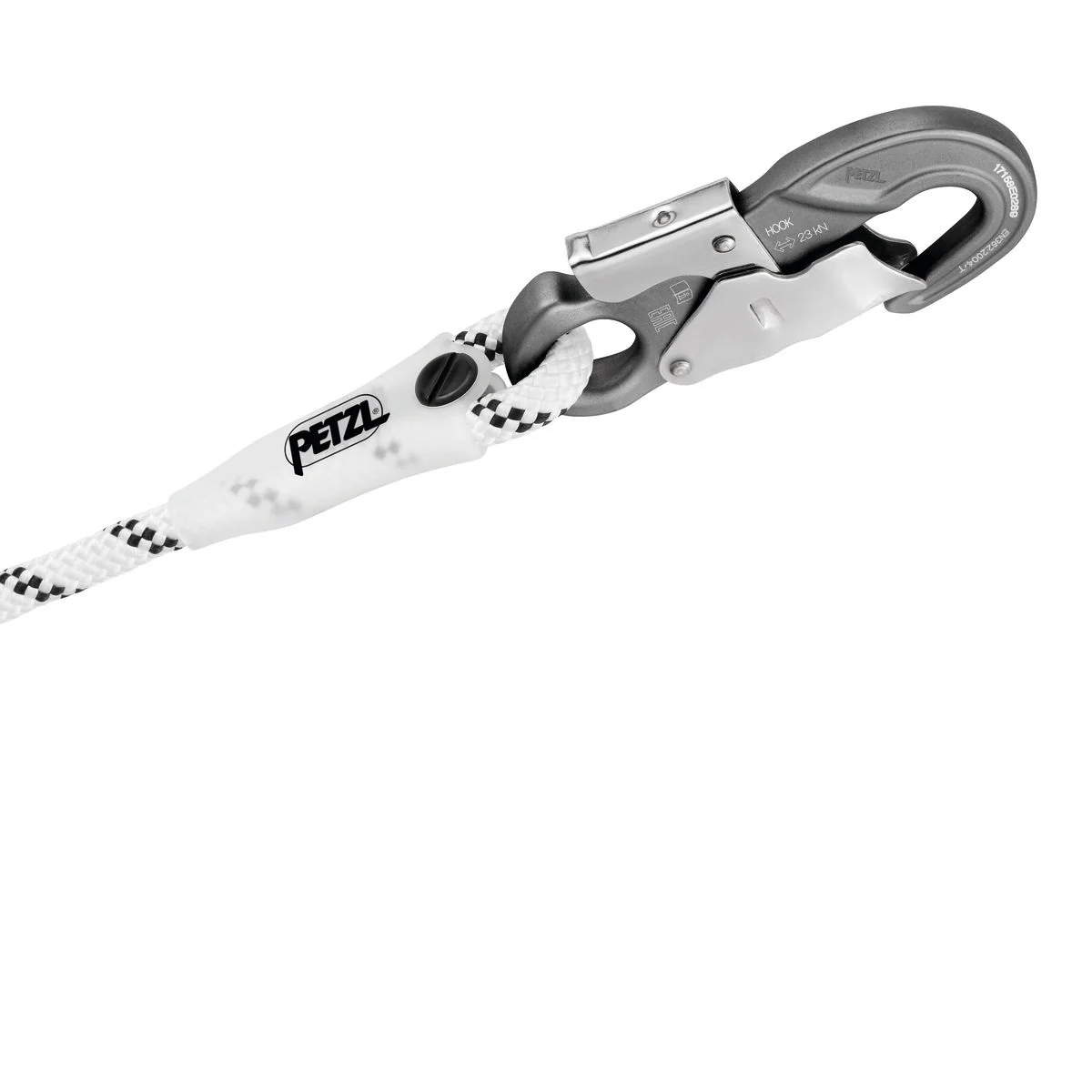 PETZL GRILLON HOOK 5 mt Cordino regolabile di posizionamento sul lavoro con connettore - Image 2