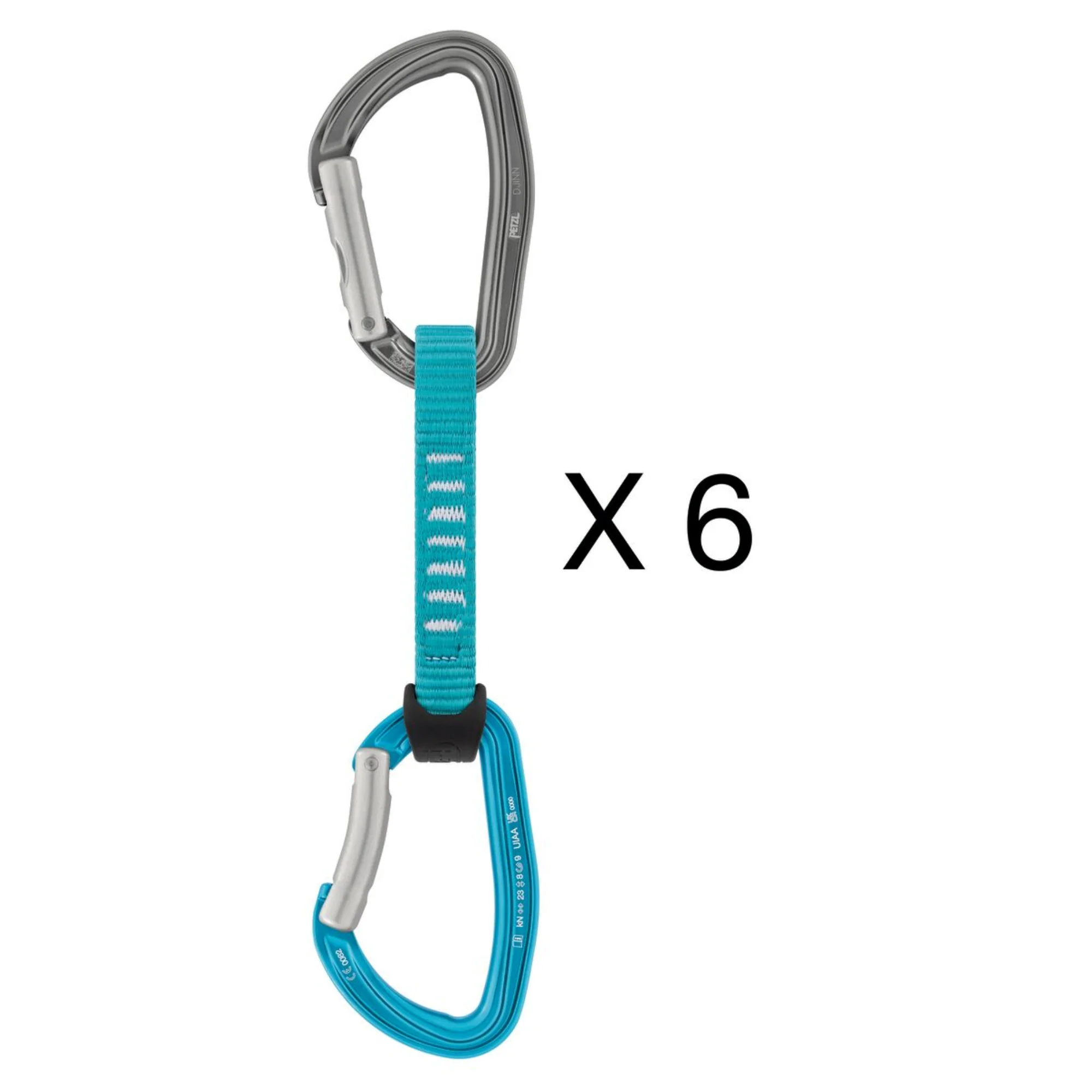 PETZL DJINN AXESS CONFEZIONE DA 6 RINVII DA 12 CM ROBUSTI E LEGGERI PER ARRAMPICATA