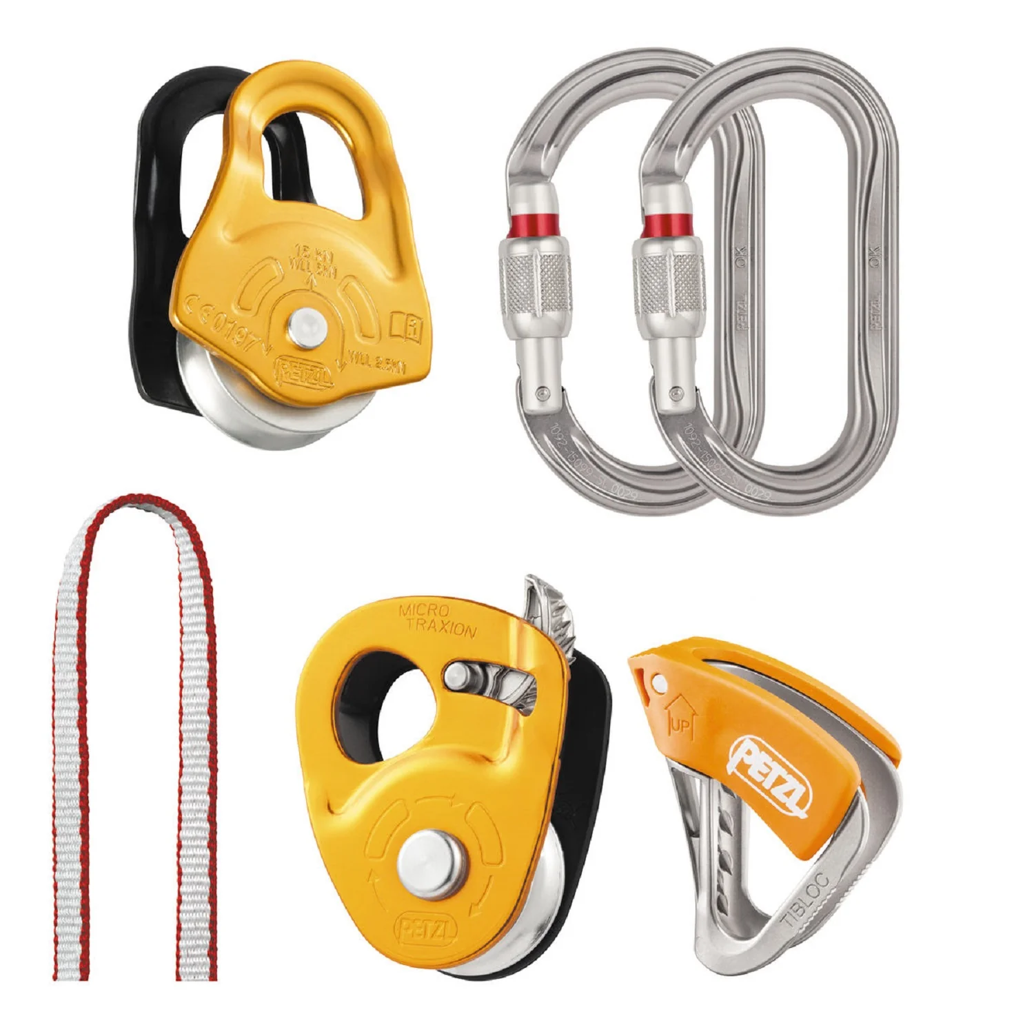 PETZL KIT SECOURS CREVASSE Kit per il recupero e l'autosoccorso in crepaccio