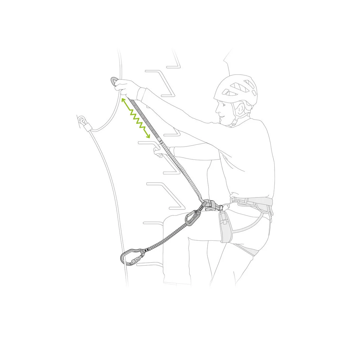 PETZL NUOVO SCORPIO VERTIGO Cordino da via ferrata con moschettoni VERTIGO - Image 4