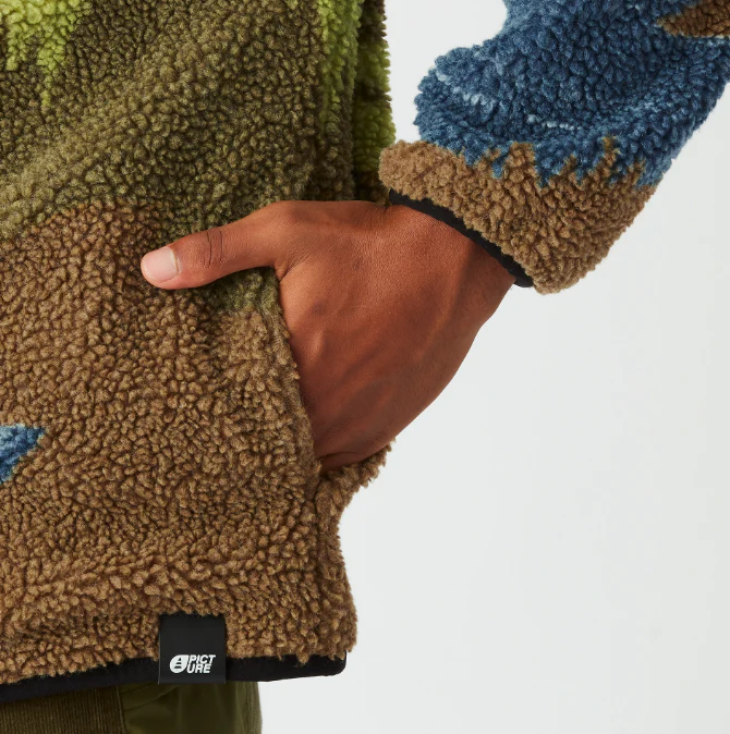 PICTURE HAFDALS ZIP FLEECE FELPA SHERPA UOMO - Image 4