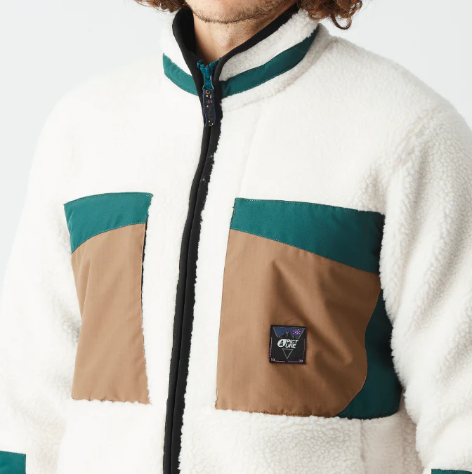 PICTURE PMBTON ZIP FLEECE FELPA SHERPA UOMO - Image 4