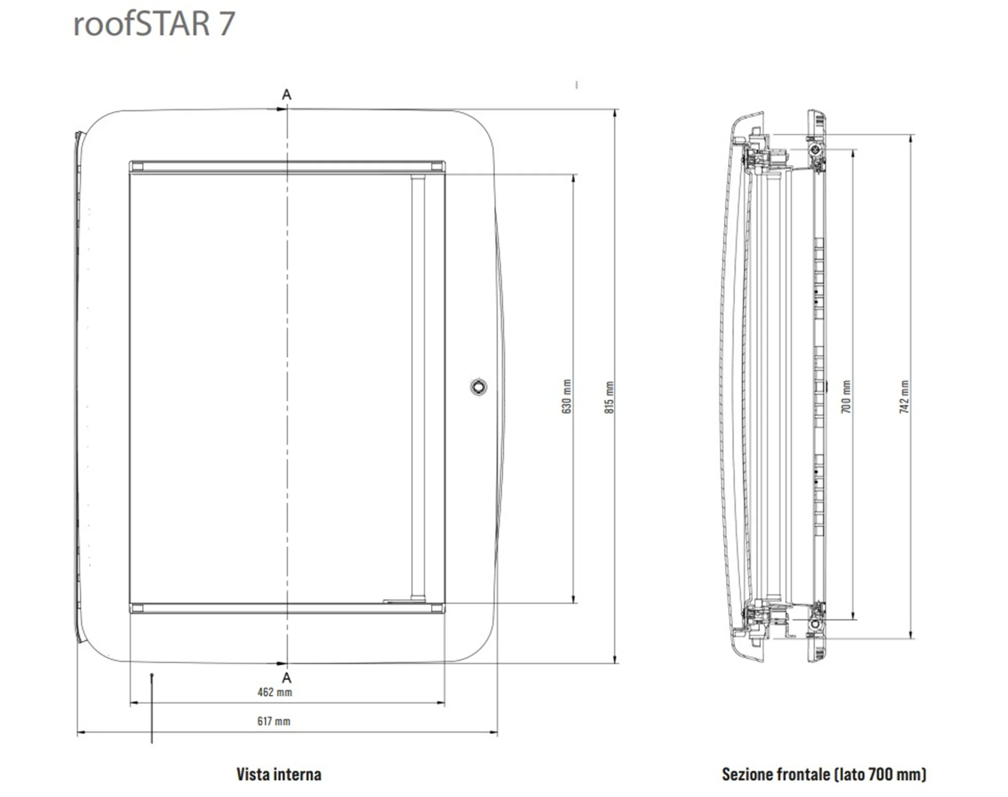 ROOFSTAR 7 OBLO' 50X70 SENZA VENTILAZIONE FORZATA CON OSCURANTE E ZANZARIERA - IN PROMOZIONE! - Image 3