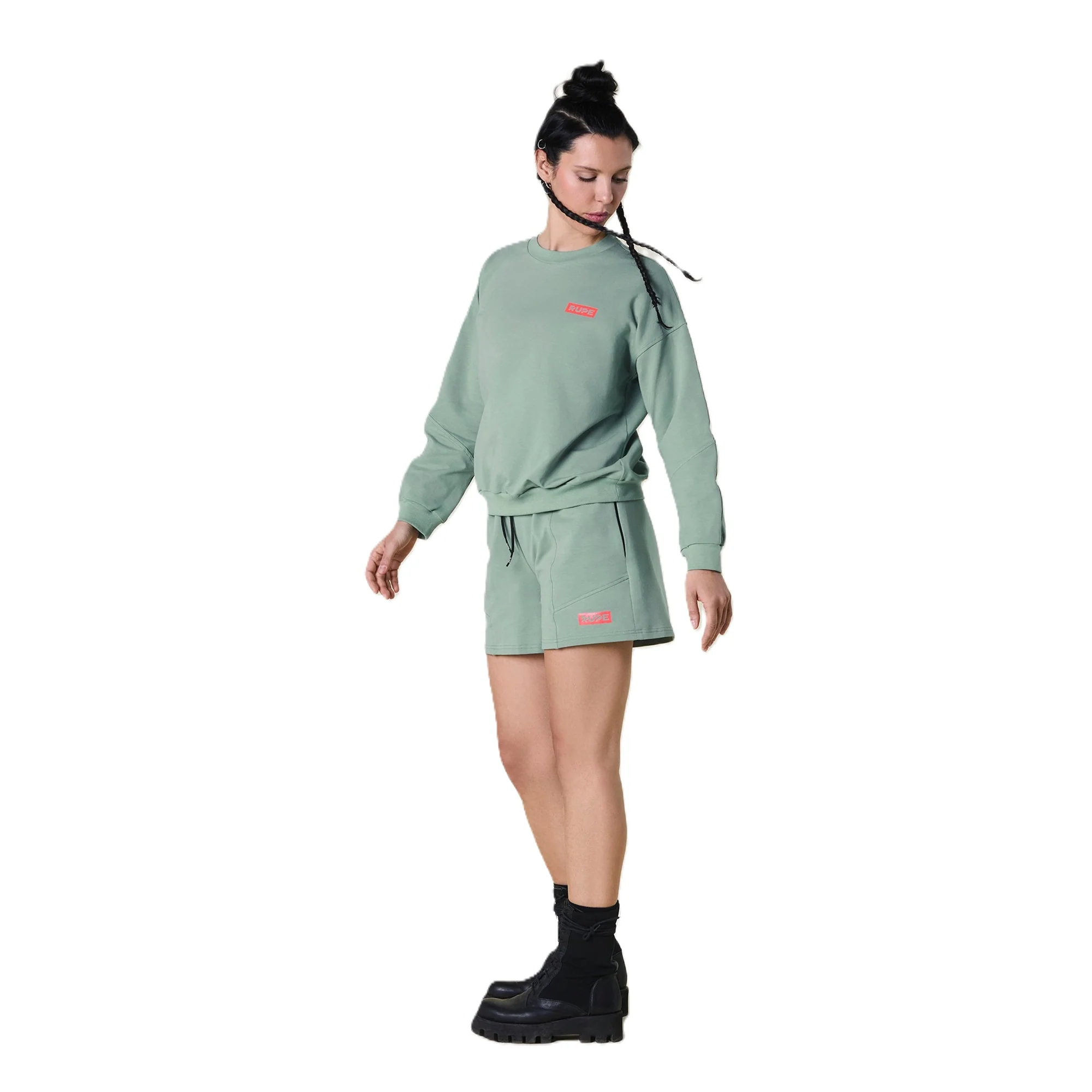 RUPE FELPA LEGGERA DONNA IN COTONE BIOLOGICO SENZA CAPPUCCIO - Image 3