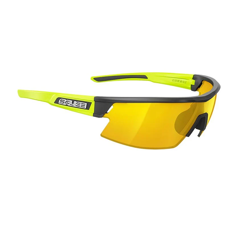 SALICE OCCHIALI DA SOLE NERO-LIME 025 DOPPIA LENTE RWX CAT. 1-3+RW GIALLO - Image 2