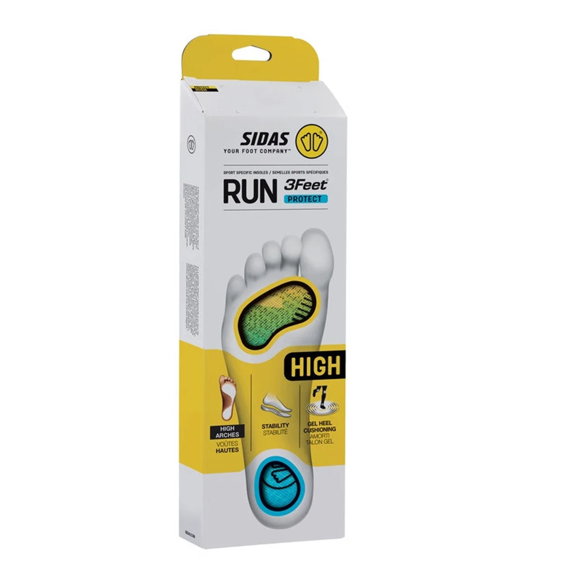 SIDAS RUN 3 FEET PROTECT HIGH SOLETTE STABILIZZANTI DA RUNNING IDEALI PER PIANTA LARGA - Image 7