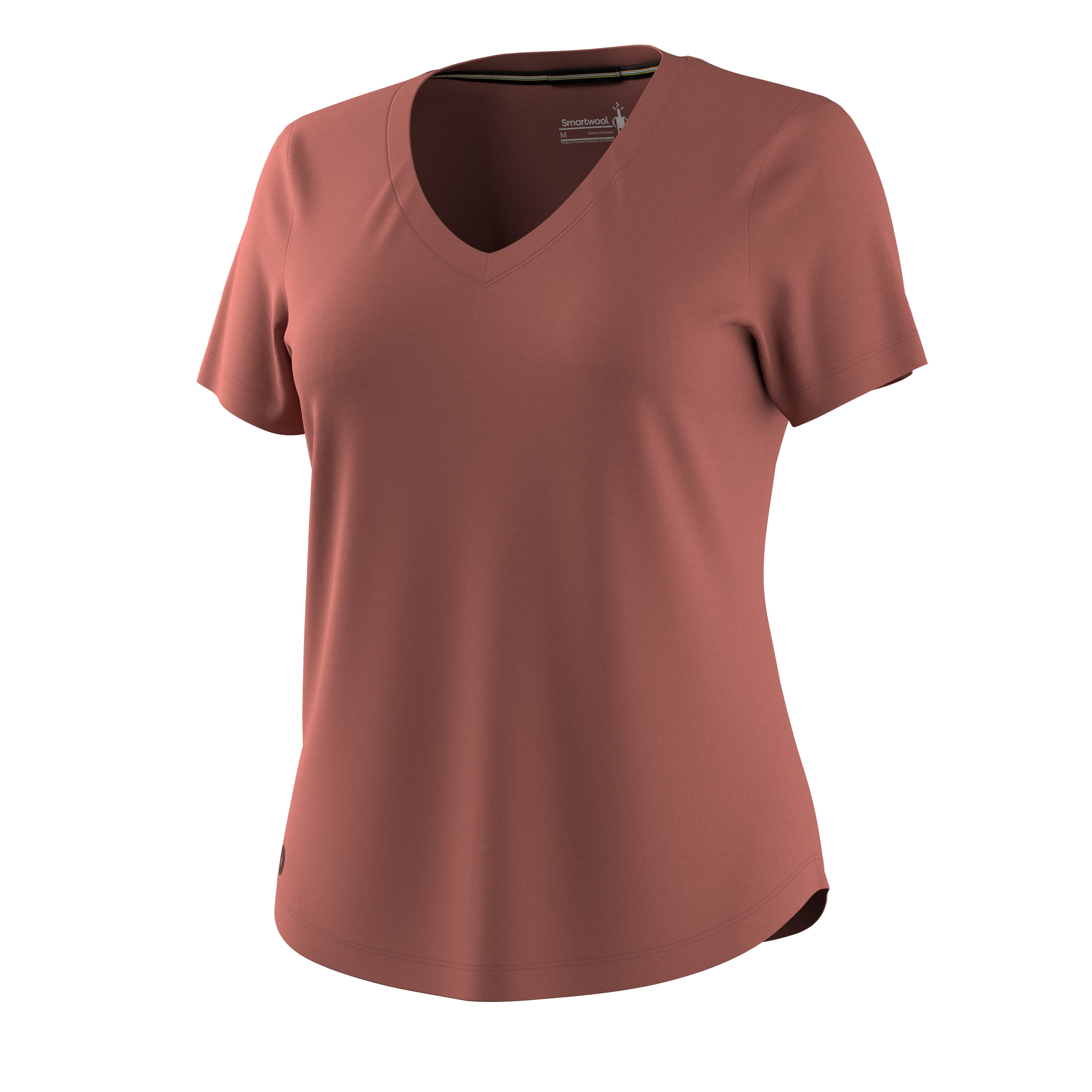 SMARTWOOL Active Ultralite V Neck Donna T-shirt con scollo a V in lana merino