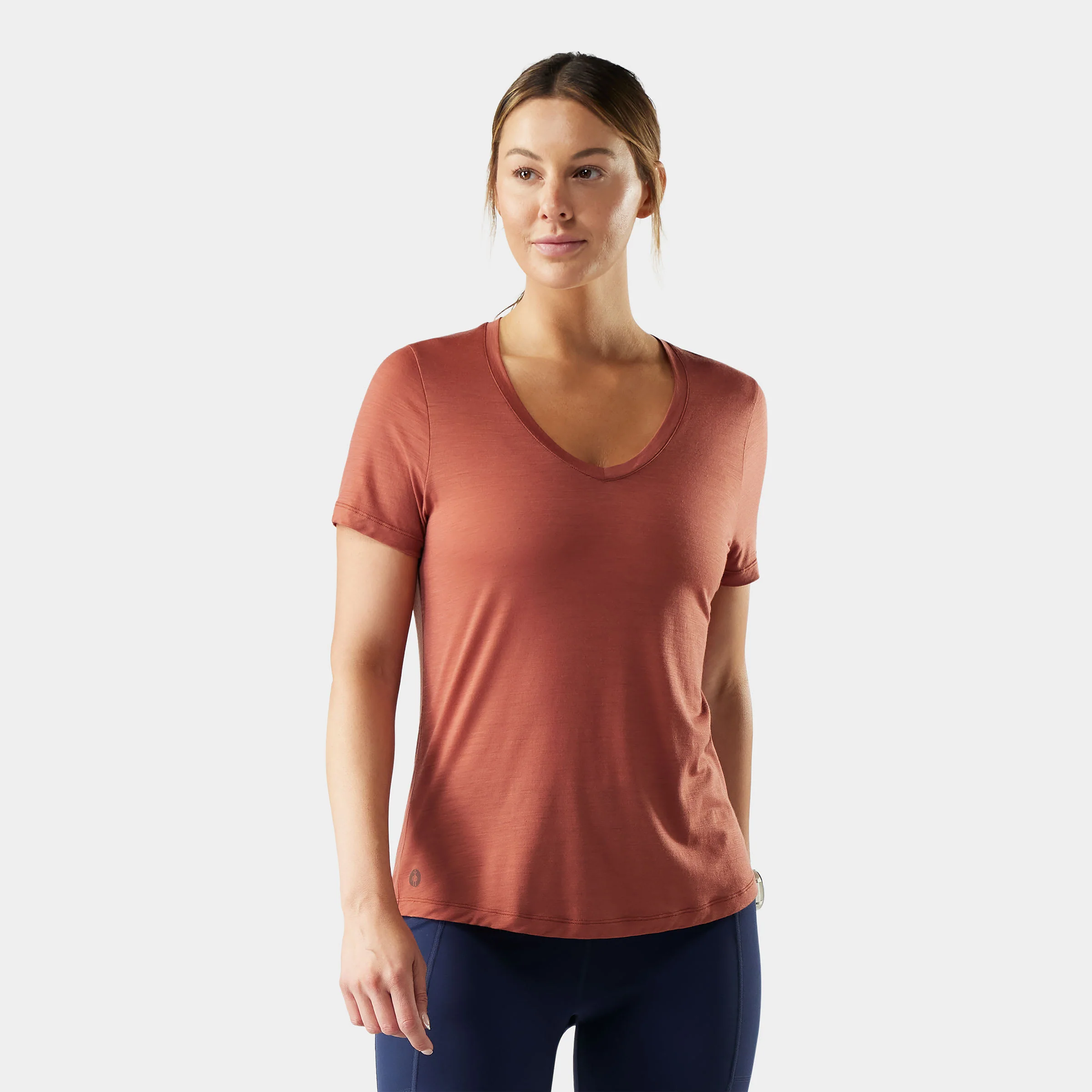 SMARTWOOL Active Ultralite V Neck Donna T-shirt con scollo a V in lana merino - Image 3