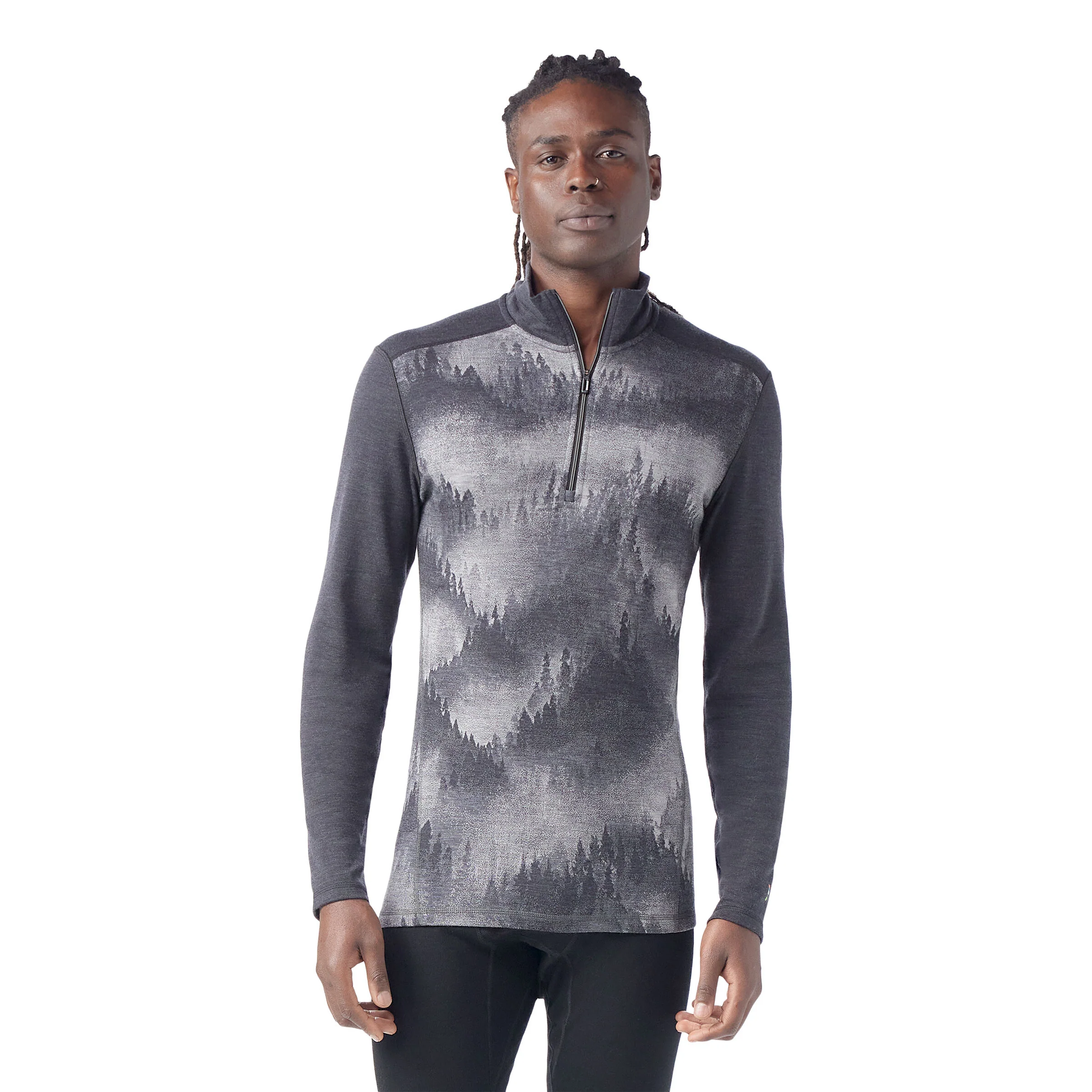 SMARTWOOL CLASSIC THERMAL MERINO MAGLIA TERMICA UOMO A MEZZA ZIP IN 100% LANA MERINO - Image 2